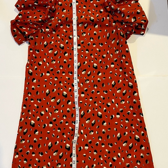 THML Animal Print Mini Dress Orange Size X-Small NWOT - Picture 8 of 9